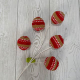 STRIPE BALL PICK X5 H16 - RED/WHITE/BROWN - 86731RDWTBN * G