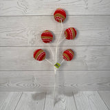STRIPE BALL PICK X5 H16 - RED/WHITE/BROWN - 86731RDWTBN * G