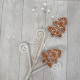 GINGERBREAD TREE SPRAY X2 H26 - BROWN/WHITE - 86448BN * G