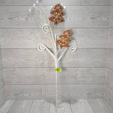 GINGERBREAD TREE SPRAY X2 H26 - BROWN/WHITE - 86448BN * G