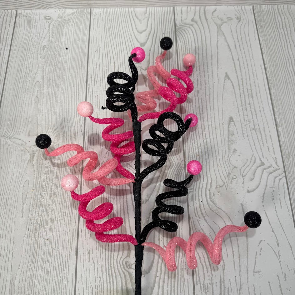 CURLY BALL SPRAY X9 H26 - PINK/BLACK - 57363PKBK * BL