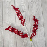 STRIPE CURLY BALL SPRAY X3 H28 - RED/WHITE - 86000RDWT * G