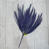 PLASTIC LEAVES BUSH X5 H16 - PURPLE - 57497PU * BL