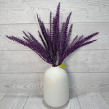 GLITTER PLASTIC LEAVES BUSH X5 H16 - GLITTER PURPLE - 57485PU * BL