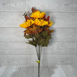 SUNFLOWER MAPLE LEAVES BUSH X12 H19 - YELLOW/GOLD - 57186GDYW * RD