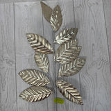 METALLIC MAGNOLIA LEAVES SPRAY X11 H25 - CHAMPAGNE - 85733CH * G