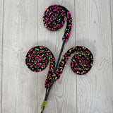 SEQUIN SPIRAL CURLY SPRAY X3 H28 - PINK/GREEN - 57289BTGN * G