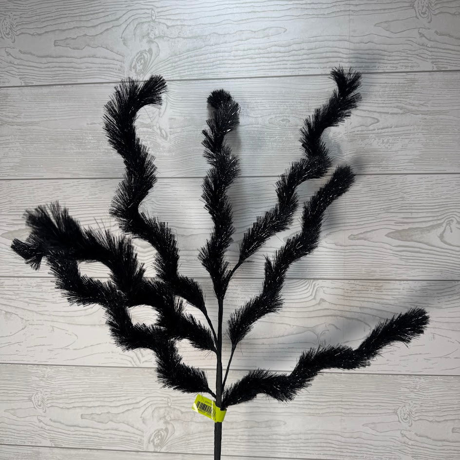 PAMPAS TWIG SPRAY X7 H32 - BLACK - 57411BK * BL