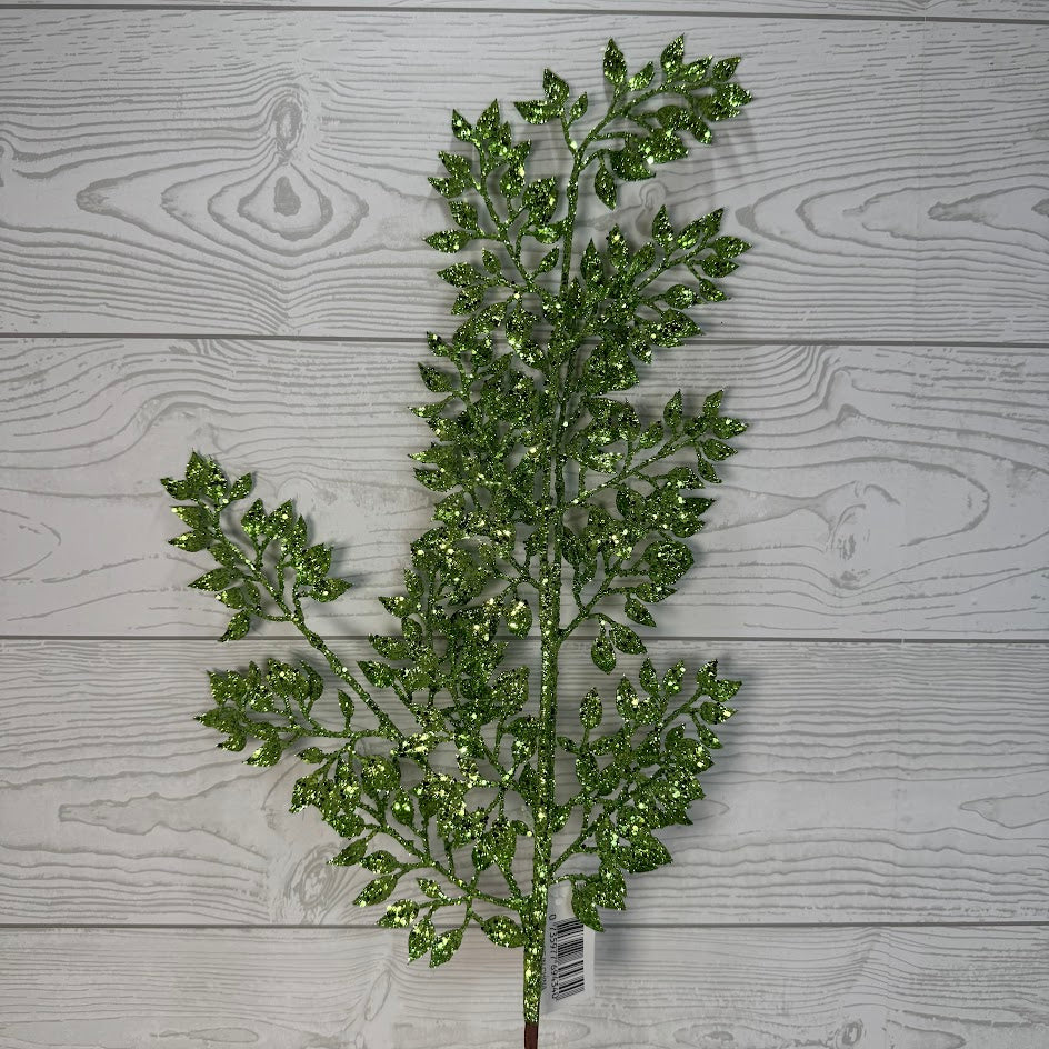 GLITTER BOXWOOD SPRAY X3 - GREEN - 69434 * G