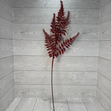 XMAS FERN SPRAY - RED - 68693 * G