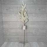 XMAS LAUREL LEAVES SPRAY - WHITE - 68454 * G