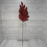 XMAS LAUREL LEAVES SPRAY - RED - 68453 * G