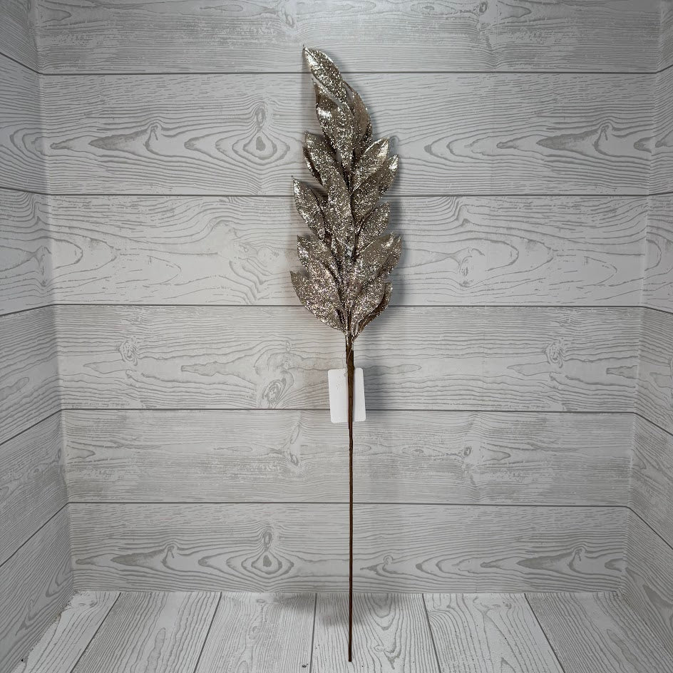XMAS LAUREL LEAVES SPRAY - CHAMPAGNE - 68455 * G