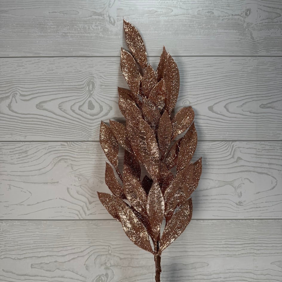 XMAS LAUREL LEAVES SPRAY - ROSE GOLD - 68456 * G