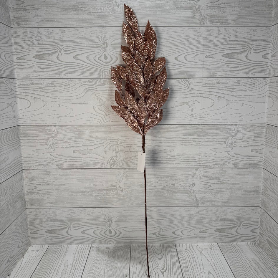 XMAS LAUREL LEAVES SPRAY - ROSE GOLD - 68456 * G