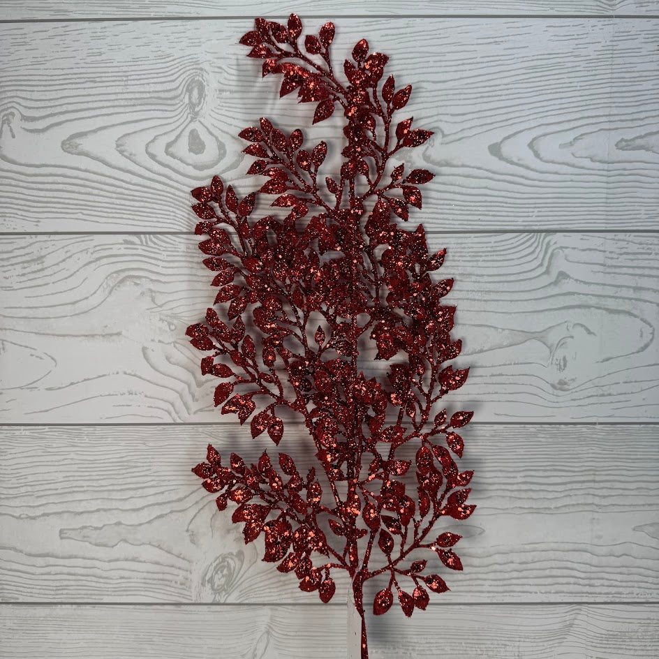 GLITTER BOXWOOD SPRAY X3 - RED - 69433 * G
