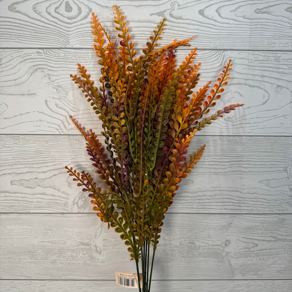 PLS FALL FERN BUSH X7 - BURGUNDRY/ORANGE - 58704 * R BR