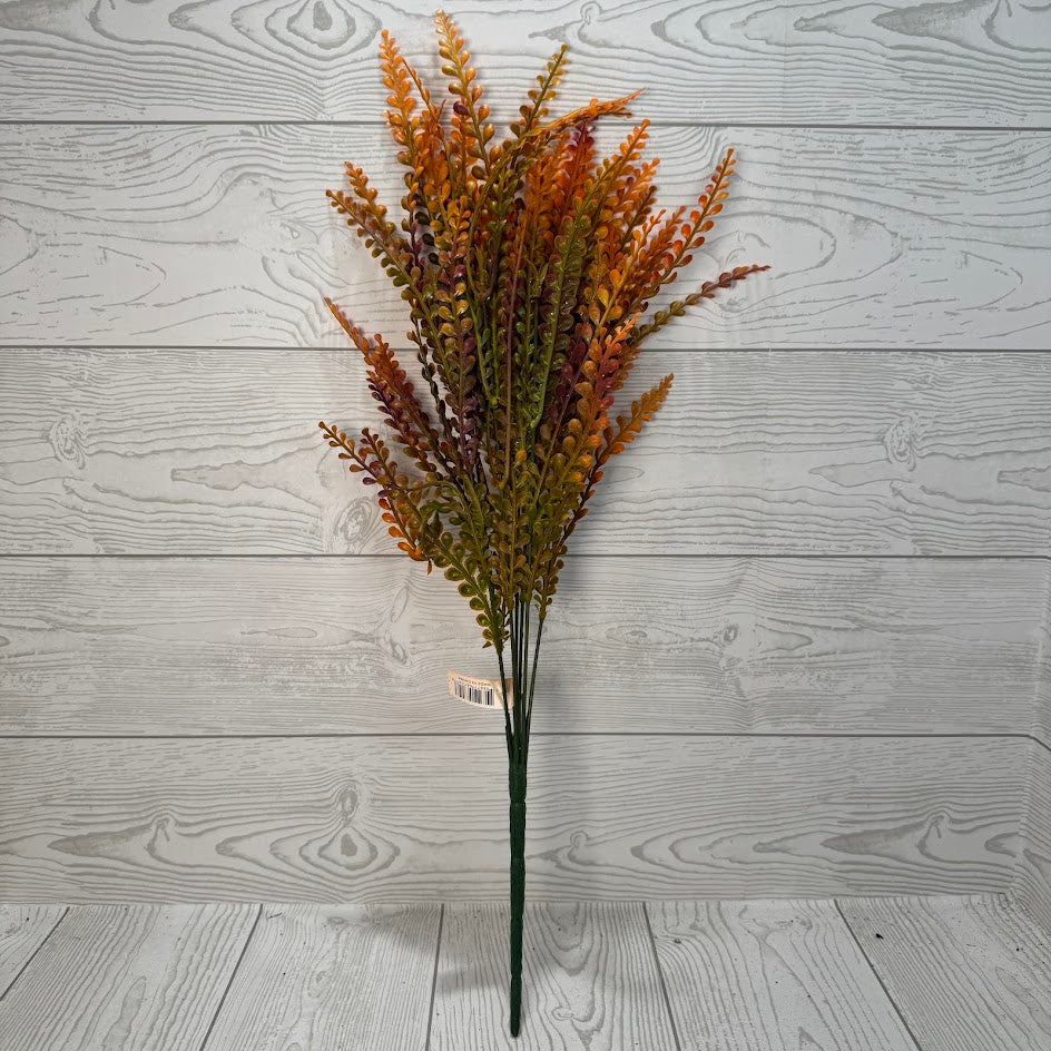 PLS FALL FERN BUSH X7 - BURGUNDRY/ORANGE - 58704 * R BR
