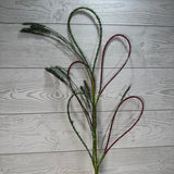 32IN GLITTER LOOP GRASS  SPRAY - RED/GREEN GLITTER - X24860-RDGN * BL