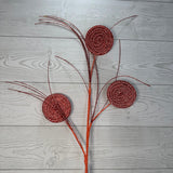28IN SWIRL X3 SPRAY - RED/WHITE/GLITTER - X25022-RED * BL