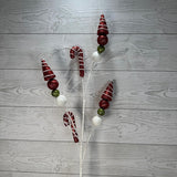 32IN PEPPERMINT CANDY TREES & CONES - RED/WHITE/GREEN - X25021-RDWT * BL