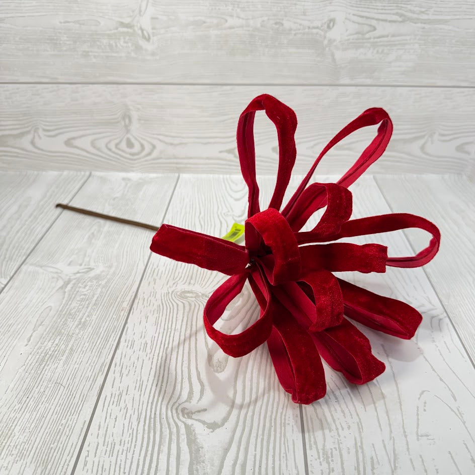 LOOPED FLOWER STEM H12xDIA11 - RED - 86867RD * BL