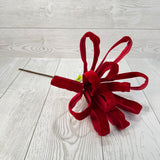LOOPED FLOWER STEM H12xDIA11 - RED - 86867RD * BL