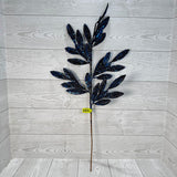 GLITTER LAUREL LVS SPRAY H27 - NAVY BLUE - 86483NVBL * G