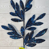 GLITTER LAUREL LVS SPRAY H27 - NAVY BLUE - 86483NVBL * G