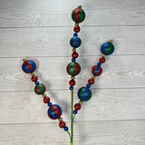 GLITTER STRIPE BALL SPRAY X3 H32 - RED/BLUE/GREEN - 84230RBG * G
