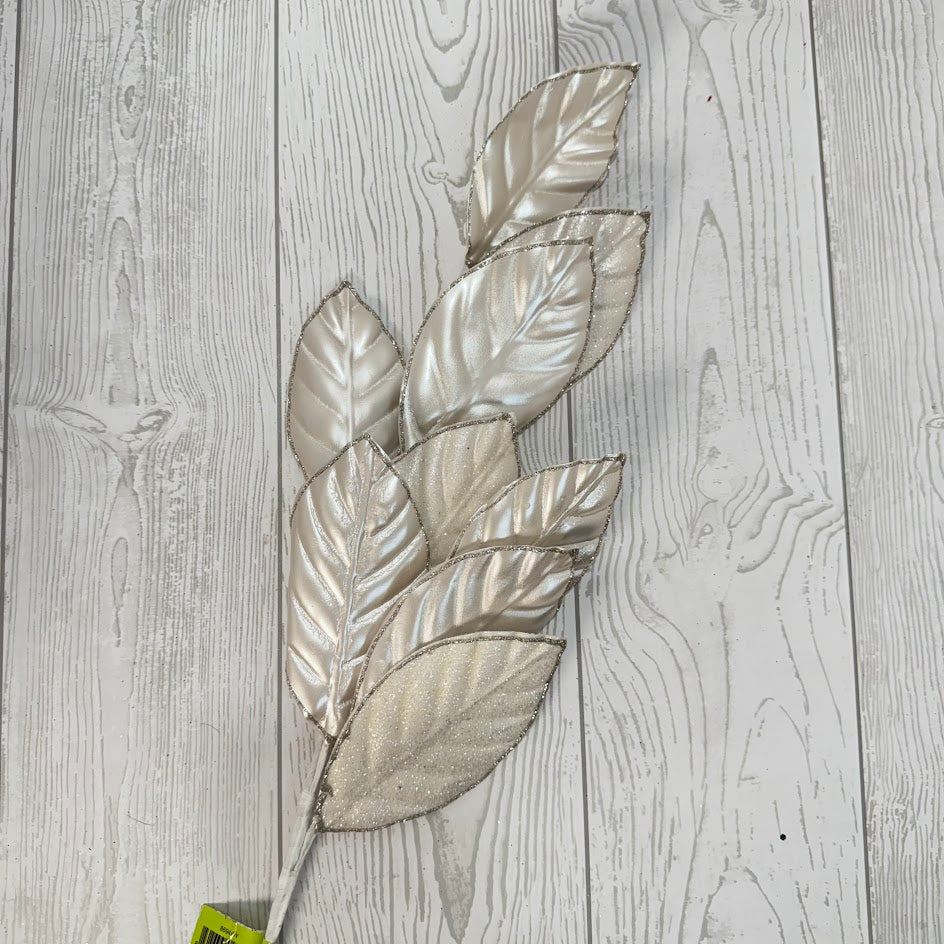 MAGNOLIA LEAVES SPRAY H28 - IVORY - 86949IV * G
