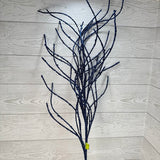 GLITTER TWIG SPRAY H43 - BLUE - 84098BL * G