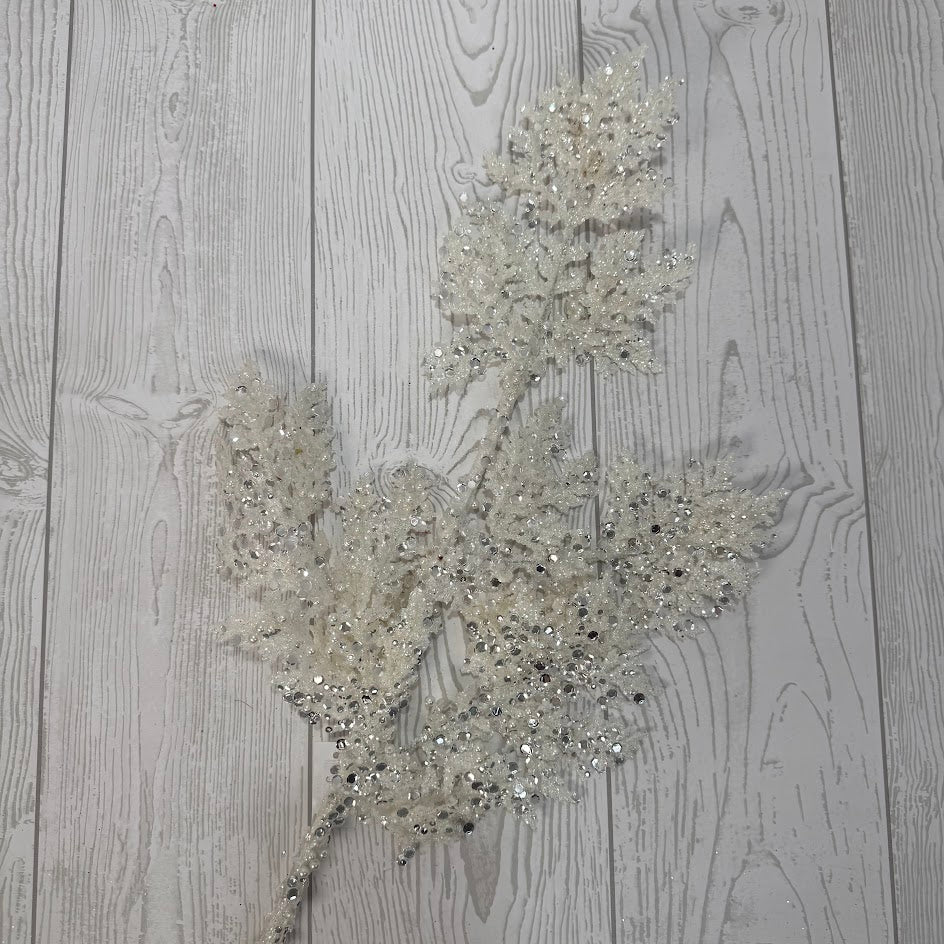 27.5" GLITTER SEQUIN PEARL - WHITE - 40341-WT * BL