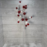 30" GLITTER MIXED BALL - RED/WHITE - 40339-WTRD * G