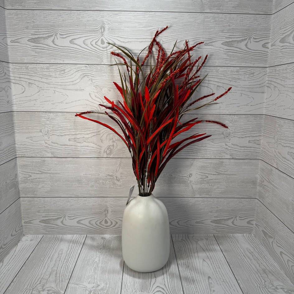 23" CATTAIL BUSH X12 - RED/ORANGE - 5736-RDOR * R BR