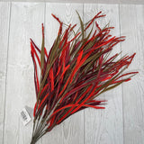 23" CATTAIL BUSH X12 - RED/ORANGE - 5736-RDOR * R BR