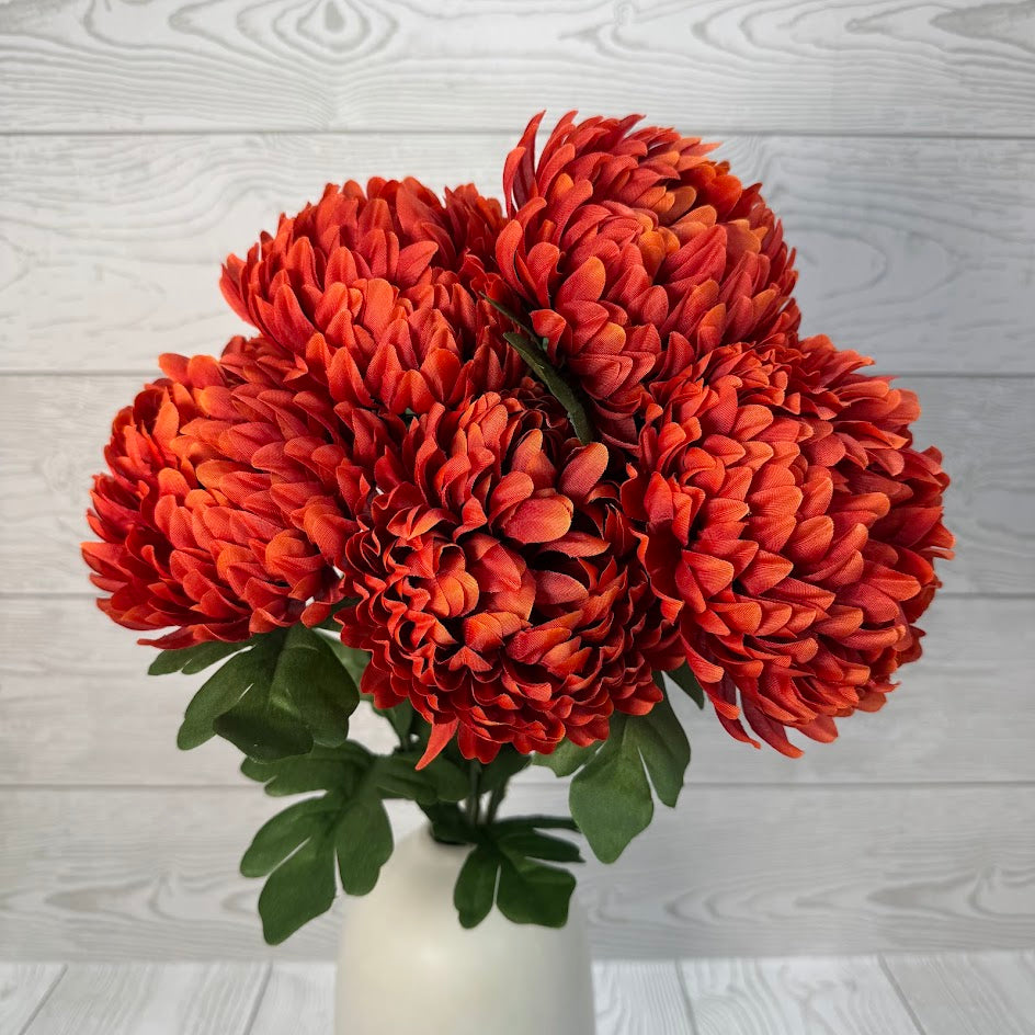 19" BALL MUM BUSH X7 - GOLD/ORANGE - 85210-GDOR * BR