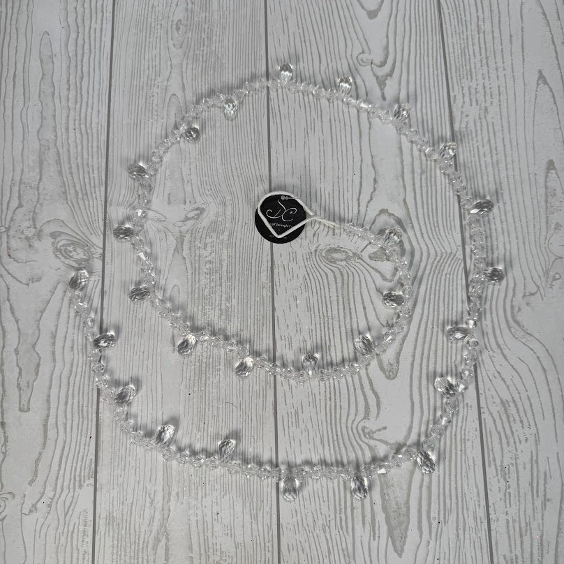JEWELED GARLAND - SILVER 6' - DC21851SL
