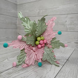 POINSETTIA STEM H24XDIA11 - MINT/PINK - 86306MIPK * RD