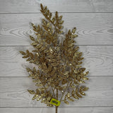 GLITTER FERN SPRAY X5 H28 - GOLD - 86927GD * RD