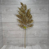 GLITTER FERN SPRAY X5 H28 - GOLD - 86927GD * RD