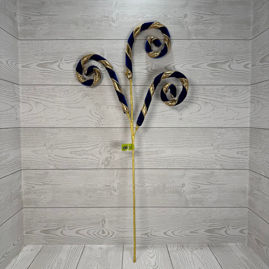 VELVET SPIRAL CURLY SPRAY X3 H28 - BLUE/GOLD - 86749BLGD * RD