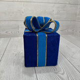 DECOR VELVET GIFT BOX SMALL H6XW4.5XD4.5 - BLUE - 86698BL