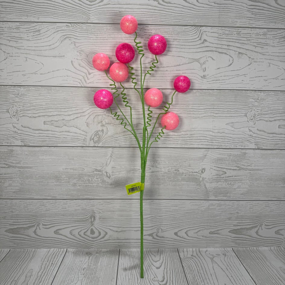 GLITTER BALL PICK X9 H18 - 86628PK * RD