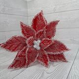 ICY POINSETTIA STEM H18 - 86335RD * RD