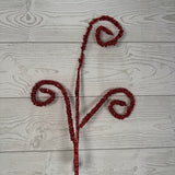 22" GLITTERED CURLED SPRAY X3 - RED - DC15848RD