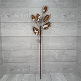 26" FELT GINGERBREAD ICED LEAF STEM W/ BERRIES - DCSP6712