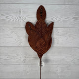 26" VELVET MAGNOLIA LEAF W/ SEQUINS - BROWN - DCSP6611BR
