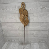 26" VELVET MAGNOLIA LEAF W/ SEQUINS - CHESNUT GOLD - DCSP6611CS