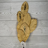 26" VELVET MAGNOLIA LEAF W/ SEQUINS - GOLD - DCSP6611GD